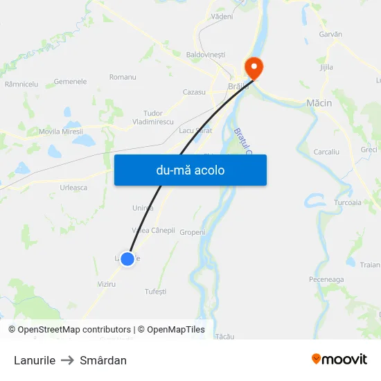 Harta de Lanurile către Smârdan