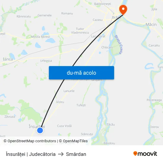 Harta de Însurăței | Judecătoria către Smârdan