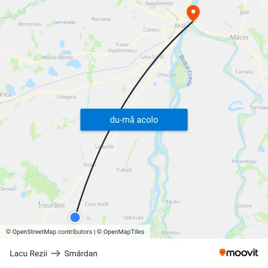 Harta de Lacu Rezii către Smârdan