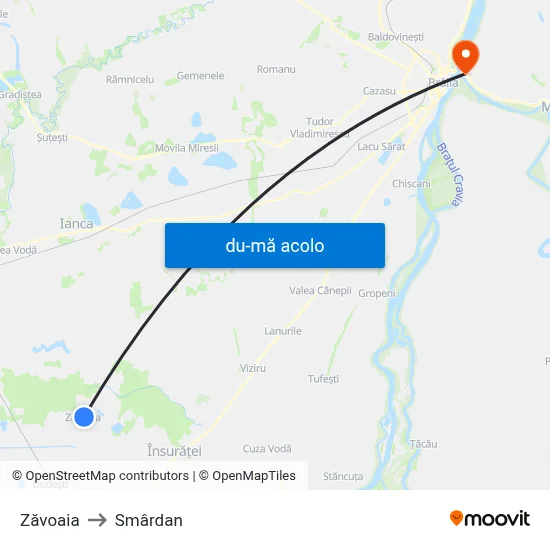 Harta de Zăvoaia către Smârdan