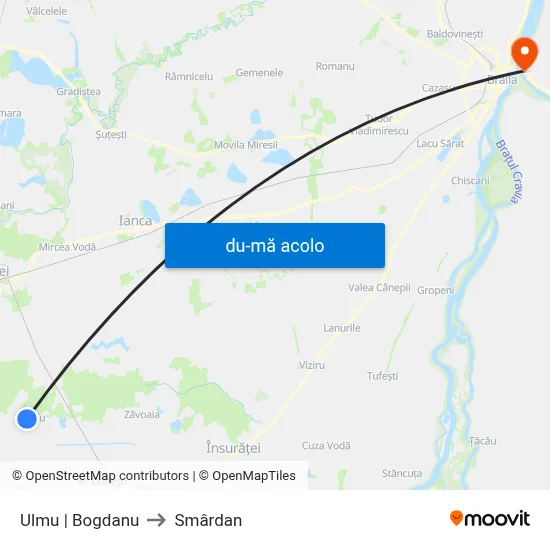 Harta de Ulmu | Bogdanu către Smârdan