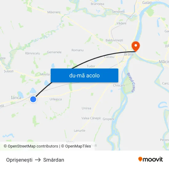 Harta de Oprișenești către Smârdan