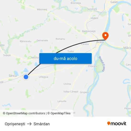 Harta de Oprișenești către Smârdan