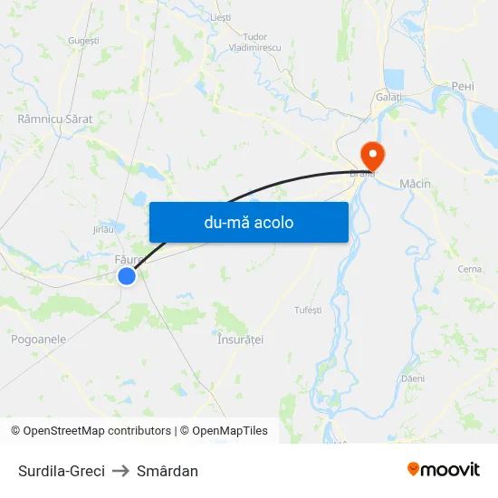 Harta de Surdila-Greci către Smârdan