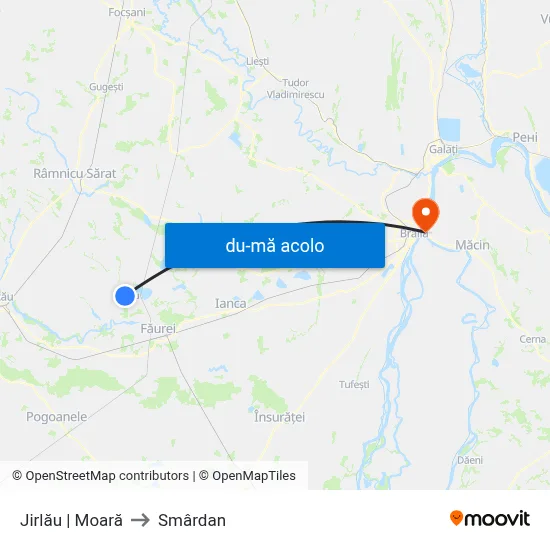 Harta de Jirlău | Moară către Smârdan