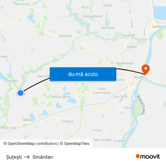 Harta de Șuțești către Smârdan