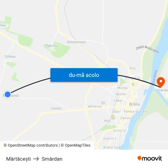 Harta de Mărtăcești către Smârdan
