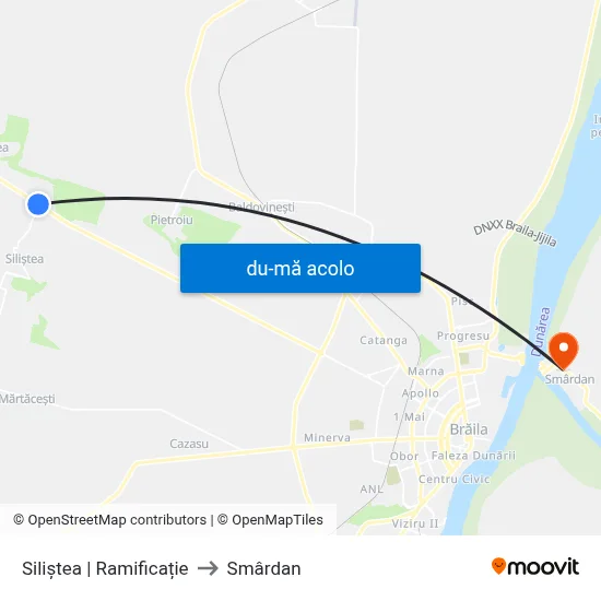 Harta de Siliștea | Ramificație către Smârdan