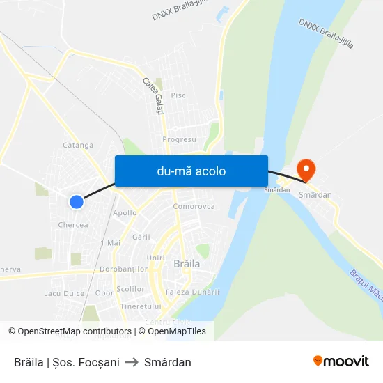 Harta de Brăila | Șos. Focșani către Smârdan