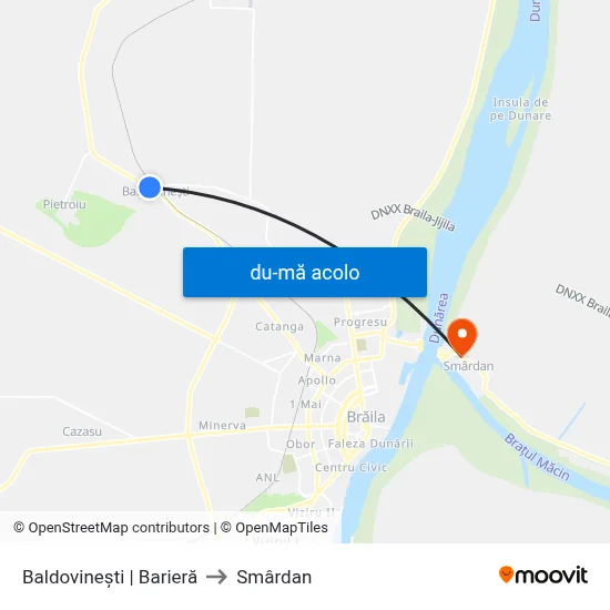 Harta de Baldovinești | Barieră către Smârdan