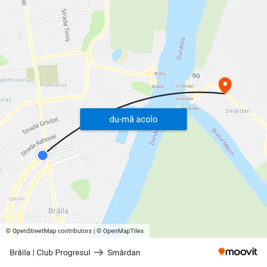 Harta de Brăila | Club Progresul către Smârdan