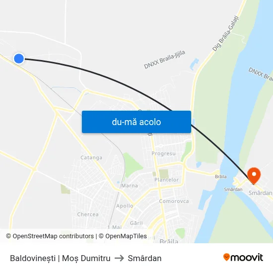 Harta de Baldovinești | Moș Dumitru către Smârdan