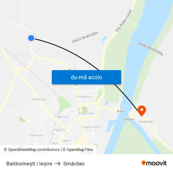 Harta de Baldovinești | Ieșire către Smârdan