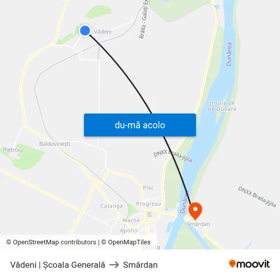 Harta de Vădeni | Școala Generală către Smârdan