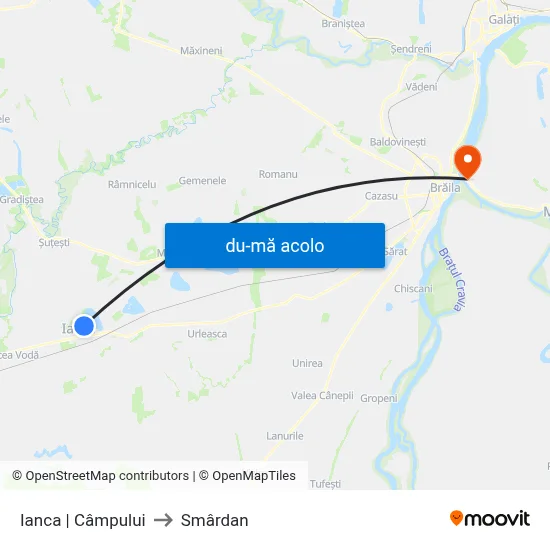 Harta de Ianca | Câmpului către Smârdan