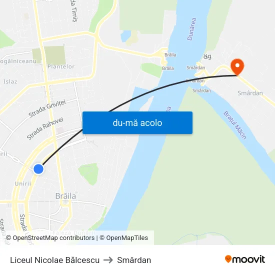 Harta de Liceul Nicolae Bălcescu către Smârdan