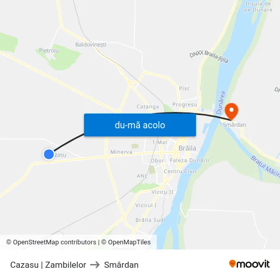 Harta de Cazasu | Zambilelor către Smârdan
