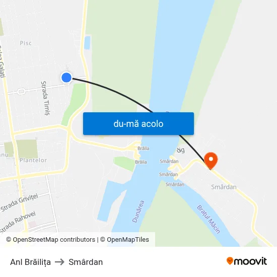 Harta de Anl Brăilița către Smârdan