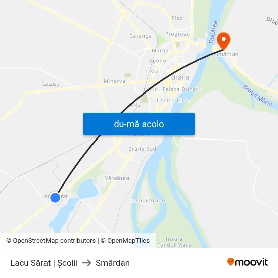 Harta de Lacu Sărat | Școlii către Smârdan