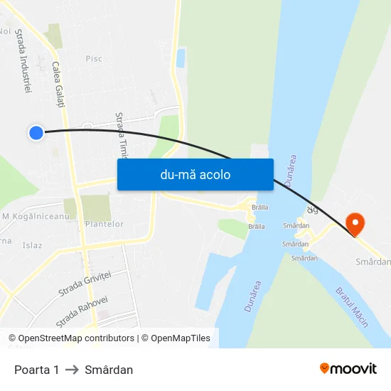 Harta de Poarta 1 către Smârdan