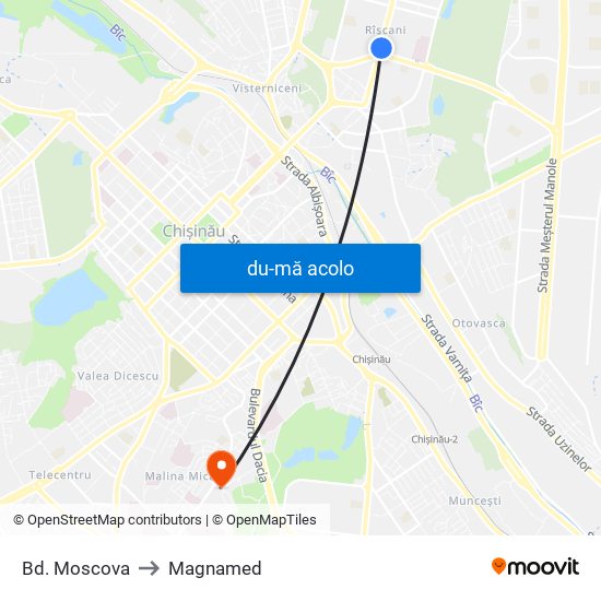 Harta de Bd. Moscova către Magnamed