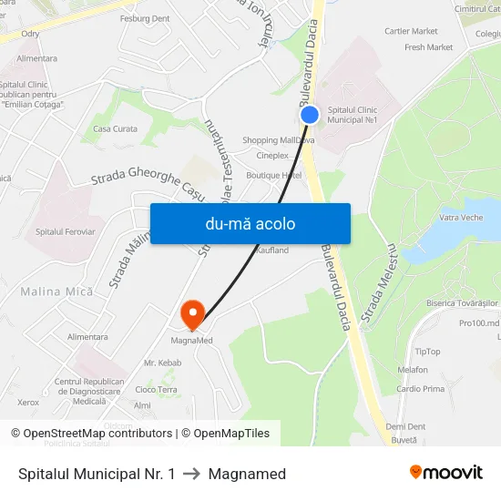 Harta de Spitalul Municipal Nr. 1 către Magnamed