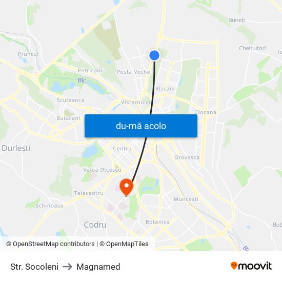 Harta de Str. Socoleni către Magnamed