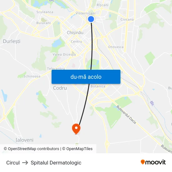 Harta de Circul către Spitalul Dermatologic