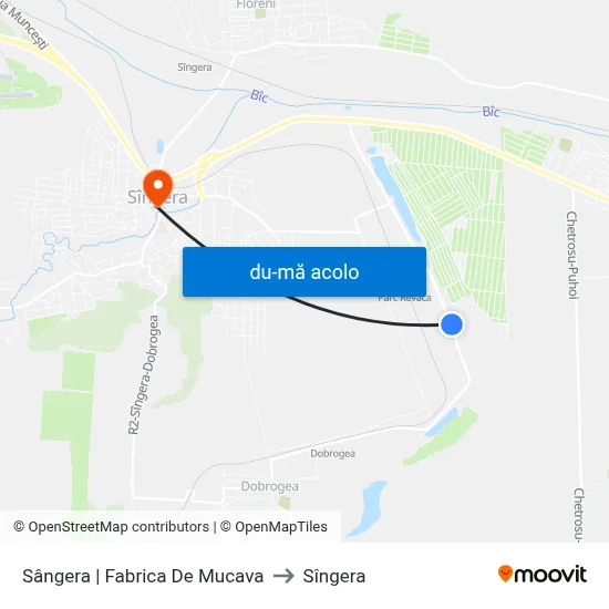 Harta de Sângera | Fabrica De Mucava către Sîngera