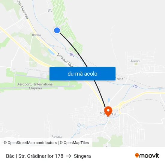 Harta de Bâc | Str. Grădinarilor 178 către Sîngera