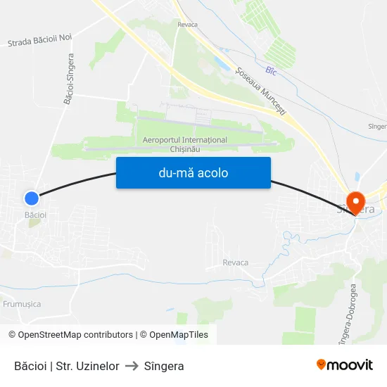 Harta de Băcioi | Str. Uzinelor către Sîngera