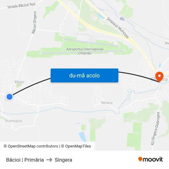 Harta de Băcioi | Primăria către Sîngera