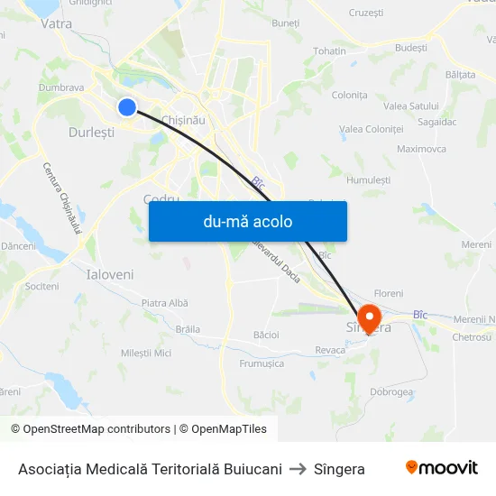 Harta de Asociația Medicală Teritorială Buiucani către Sîngera