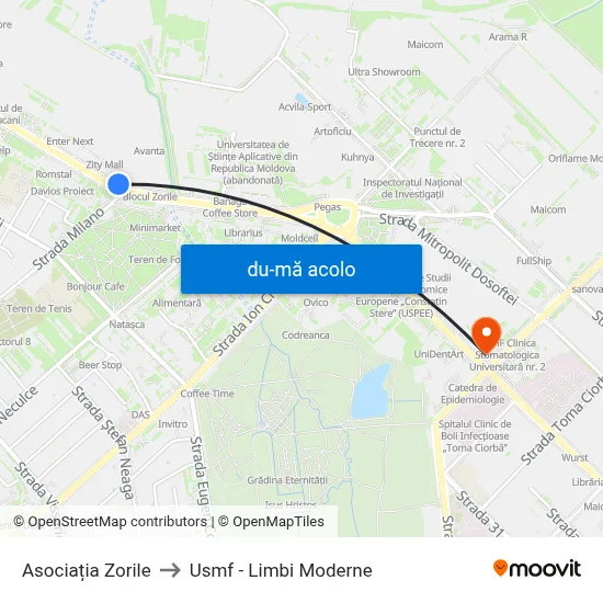 Harta de Asociația Zorile către Usmf - Limbi Moderne
