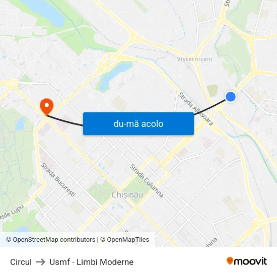 Harta de Circul către Usmf - Limbi Moderne