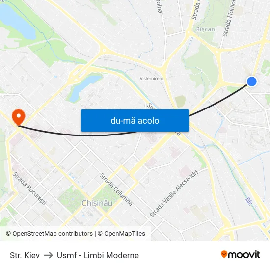 Harta de Str. Kiev către Usmf - Limbi Moderne