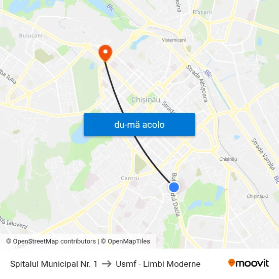 Harta de Spitalul Municipal Nr. 1 către Usmf - Limbi Moderne