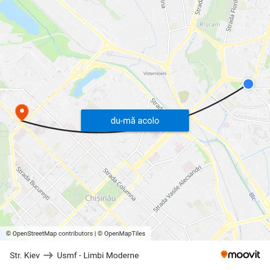 Harta de Str. Kiev către Usmf - Limbi Moderne