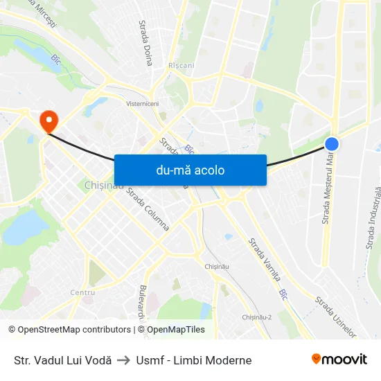 Harta de Str. Vadul Lui Vodă către Usmf - Limbi Moderne