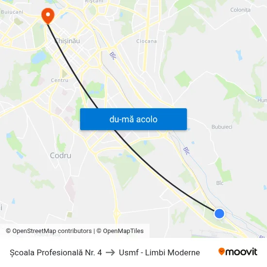 Harta de Școala Profesională Nr. 4 către Usmf - Limbi Moderne