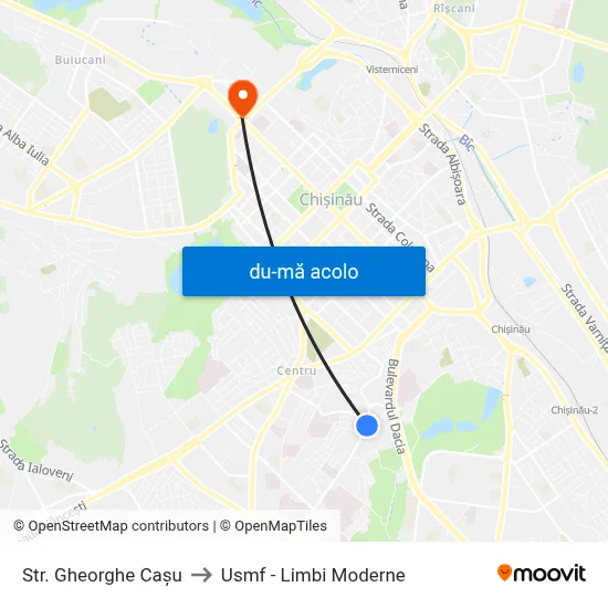Harta de Str. Gheorghe Cașu către Usmf - Limbi Moderne