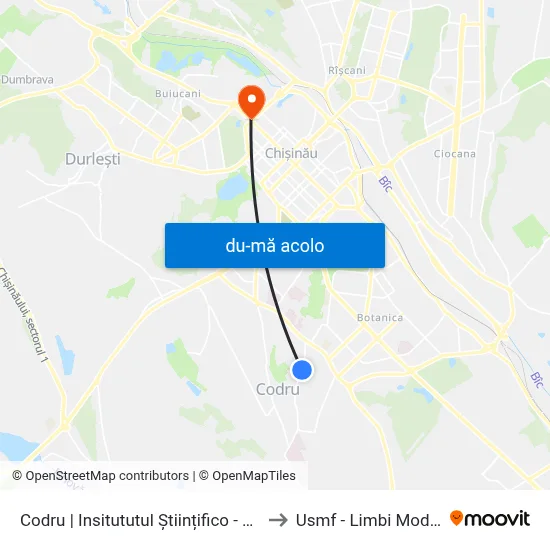 Harta de Codru | Insitututul Științifico - Practic către Usmf - Limbi Moderne