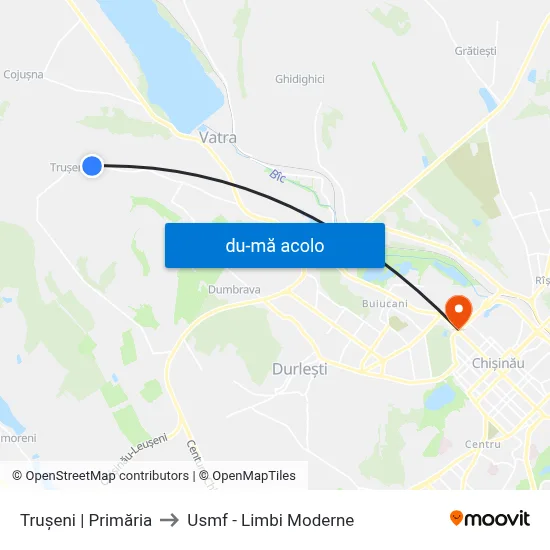 Harta de Trușeni | Primăria către Usmf - Limbi Moderne