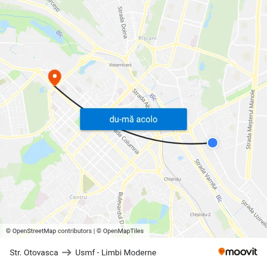 Harta de Str. Otovasca către Usmf - Limbi Moderne