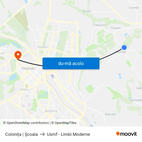 Harta de Colonița | Școala către Usmf - Limbi Moderne