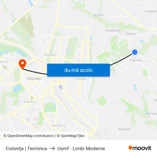 Harta de Colonița | Terminus către Usmf - Limbi Moderne