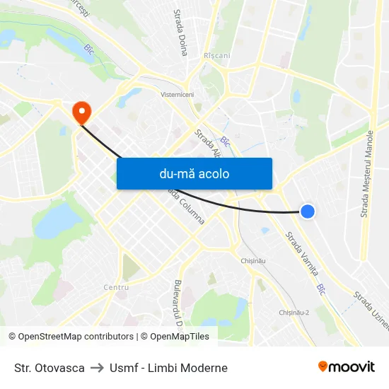 Harta de Str. Otovasca către Usmf - Limbi Moderne