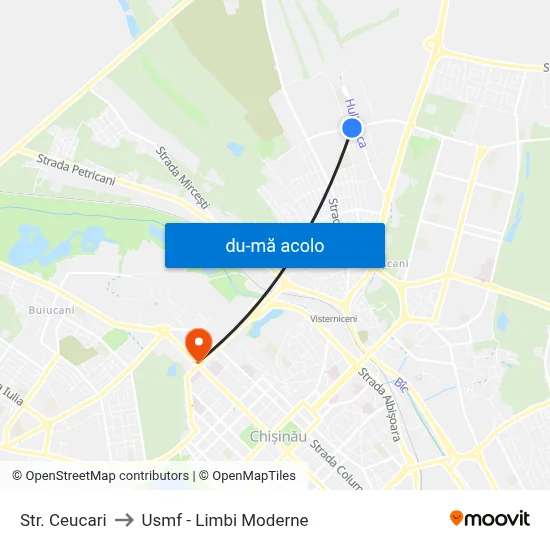 Harta de Str. Ceucari către Usmf - Limbi Moderne