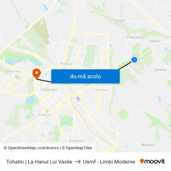 Harta de Tohatin | La Hanul Lui Vasile către Usmf - Limbi Moderne