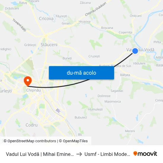 Harta de Vadul Lui Vodă | Mihai Eminescu către Usmf - Limbi Moderne